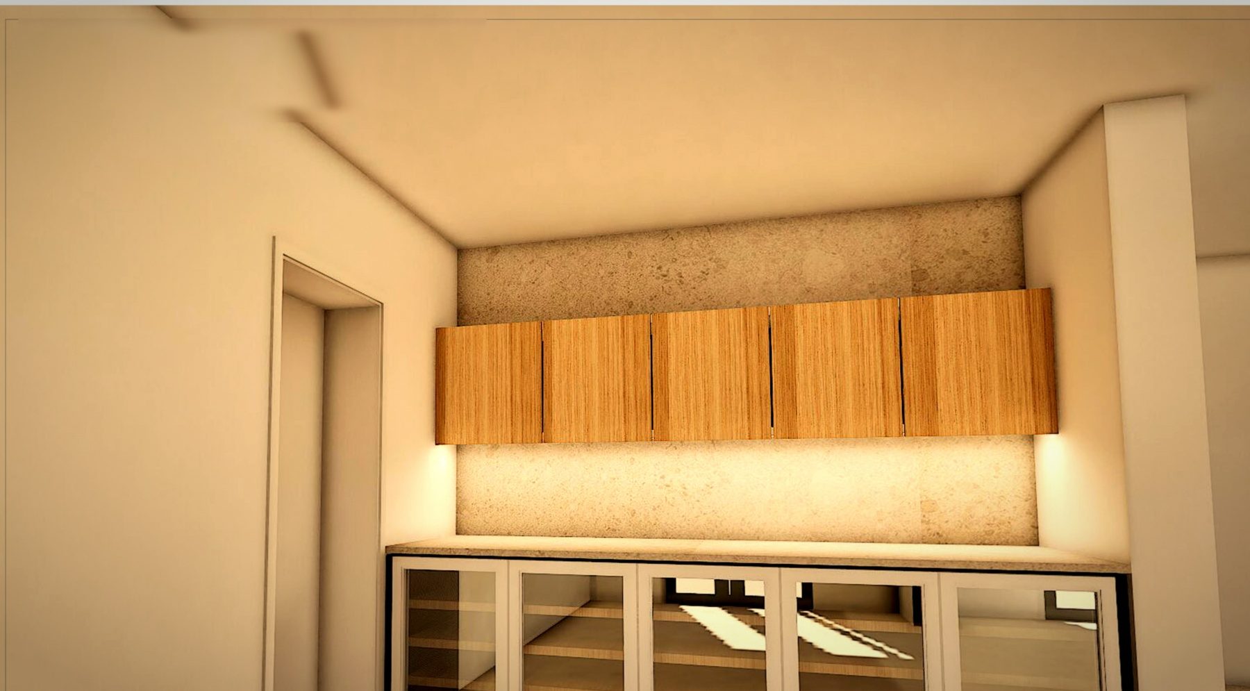 Cave à vin Villa Carpe Diem — EuroCave, cabinetry chêne Vicenza, éclairage LED 3000K